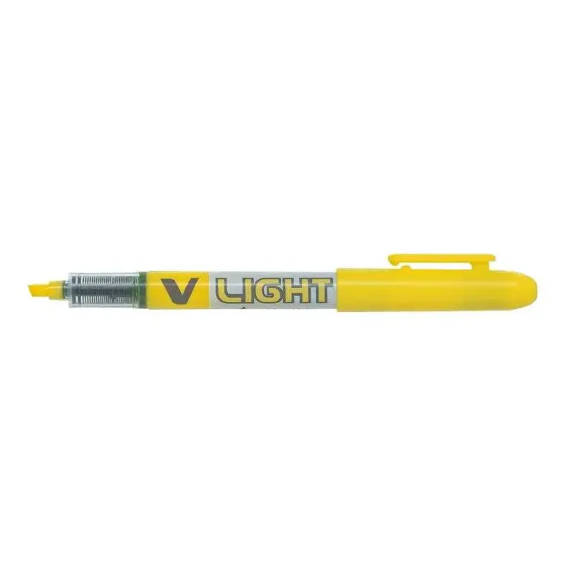 Pilot V-Light Rotulador Marcador - Punta Biselada 3.60mm - Trazo de 3.30mm - Color Amarillo | Ahorro Imprimiendo