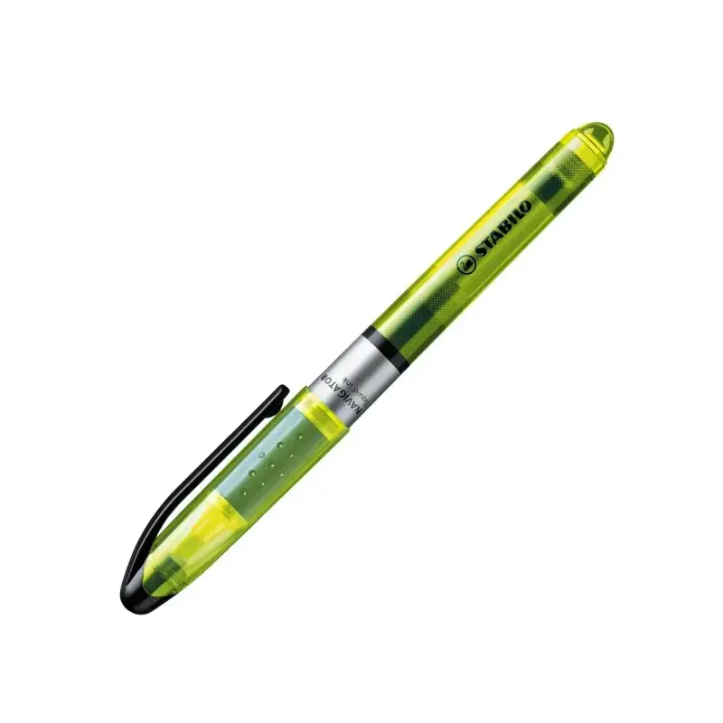 Stabilo Navigator Marcador Fluorescente - Zona de Agarre - Diseño Delgado - Practico Clip para Llevar - Trazo entre 2 y 5mm - Co