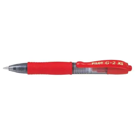 Pilot Boligrafo de Gel G2 Pixie XS Retractil - Punta de Bola Redonda 0.7mm - Trazo 0.32mm - Grip Ergonomico - Color Rojo | Ahorr