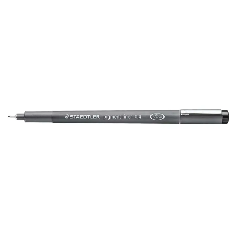 Staedtler Pigment Liner 308 Rotulador Calibrado - Trazo 0.4mm - Secado Rapido - Color Negro | Ahorro Imprimiendo