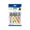 Bismark Long-Life Pack de 6 Marcadores Fluorescente Pastel - Tinta de Secado Rapido - Punta Biselada - Ideal para Subrayar y Res