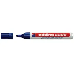 Edding 3300 Rotulador Permanente - Punta Biselada - Trazo entre 1 y 5 mm. - Tinta Casi Inodora - Secado Rapido - Color Azul | Ah