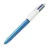 Bic 4 Colours Original Boligrafo de Bola Retractil - Punta Media de 1.0 mm - Tinta con Base de Aceite - Cuerpo Azul/Blanco - 4 C