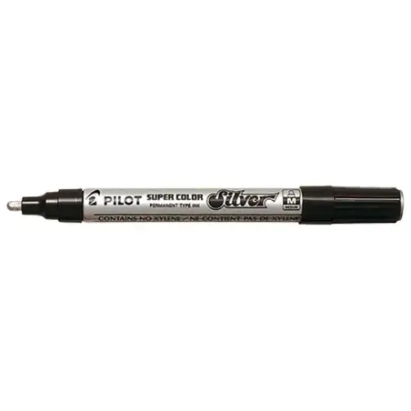 Pilot Super Color Rotulador Permanente Medio - Punta de 4,5mm de Poliacetal - Tinta muy Densa y Opaca - Cuerpo Metalico - Color