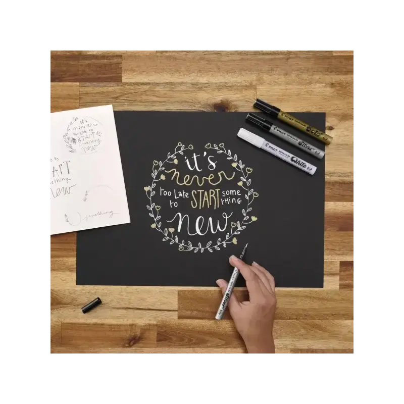 Pilot Super Color Rotulador Permanente Medio - Punta de 4,5mm de Poliacetal - Tinta muy Densa y Opaca - Cuerpo Metalico - Color
