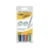 Bic Velleda 1741 Pack de 4 Rotuladores para Pizarra - Punta Media - Trazo de 1.4mm - Borrado Optimo - Colores Surtidos | Ahorro