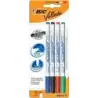 Bic Velleda 1721 Pack de 4 Rotuladores para Pizarra - Punta Fina - Trazo de 1.5mm - Borrado Optimo - Colores Surtidos | Ahorro I