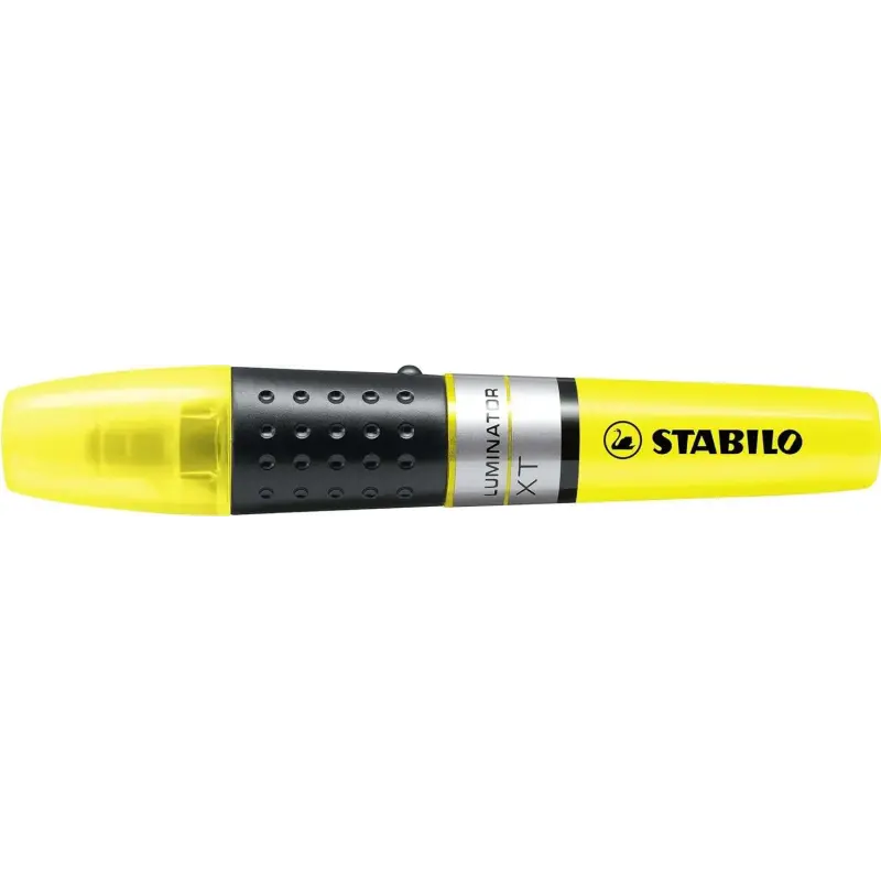 Stabilo Luminator Marcador Fluorescente - Mayor Suministro de Tinta - Zona de Agarre - Trazo entre 2 y 5mm - Color Amarillo | Ah