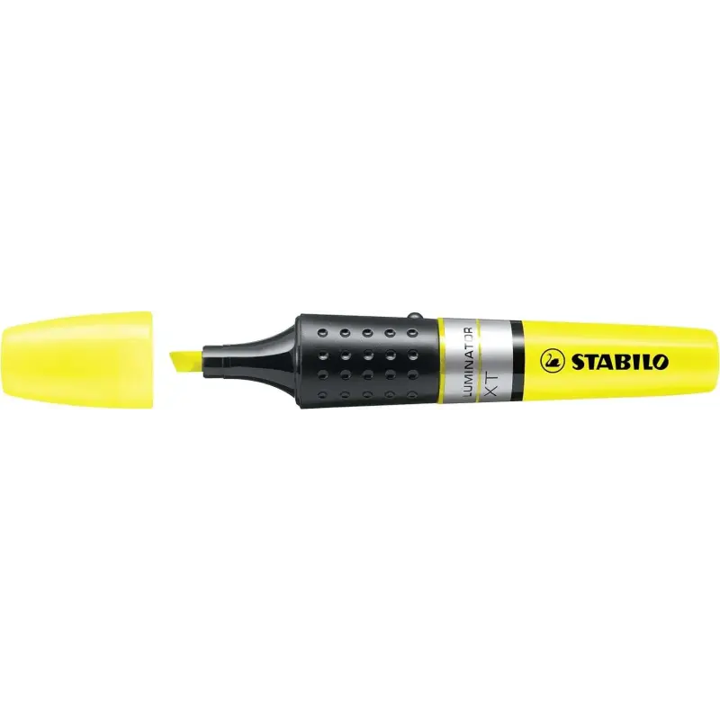 Stabilo Luminator Marcador Fluorescente - Mayor Suministro de Tinta - Zona de Agarre - Trazo entre 2 y 5mm - Color Amarillo | Ah
