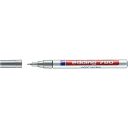 Edding 780 Rotulador Permanente de Tinta Opaca - Punta Redonda - Trazo 0.8mm - Puntas de Recambio Disponibles - Secado Rapido -