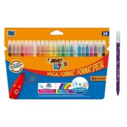 Bic Kids Couleur Pack de 24 Rotuladores - Punta Mediana - Lavable - Colores Surtidos | Ahorro Imprimiendo