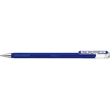 Pentel Mattehop Boligrafo de Bola - Punta 1mm - Trazo 0.5mm - Tinta de Gel Opaca - Fabricado con 55% de Materiales Reciclados -