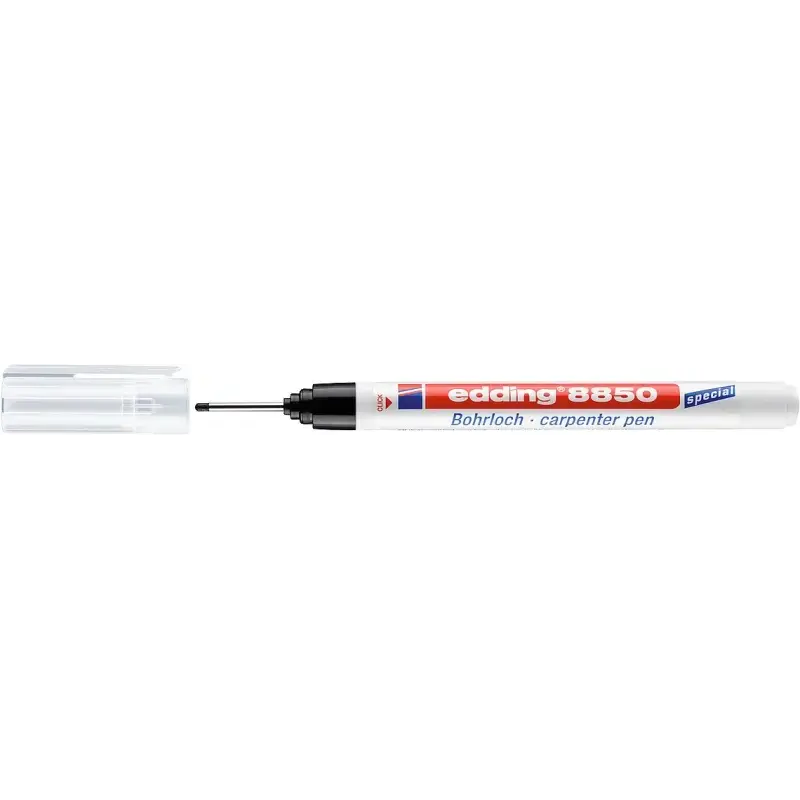 Edding 8850 Marcador para Taladros - Punta Extralarga 20mm - Trazo 1mm - Secado Rapido - Color Negro | Ahorro Imprimiendo
