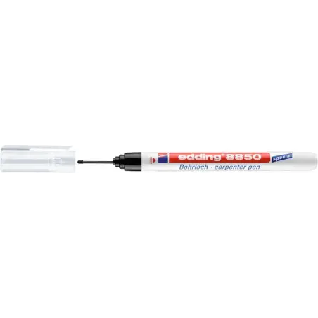 Edding 8850 Marcador para Taladros - Punta Extralarga 20mm - Trazo 1mm - Secado Rapido - Color Negro | Ahorro Imprimiendo