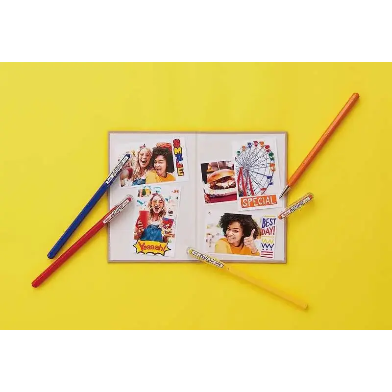 Pentel Mattehop Boligrafo de Bola - Punta 1mm - Trazo 0.5mm - Tinta de Gel Opaca - Fabricado con 55% de Materiales Reciclados -