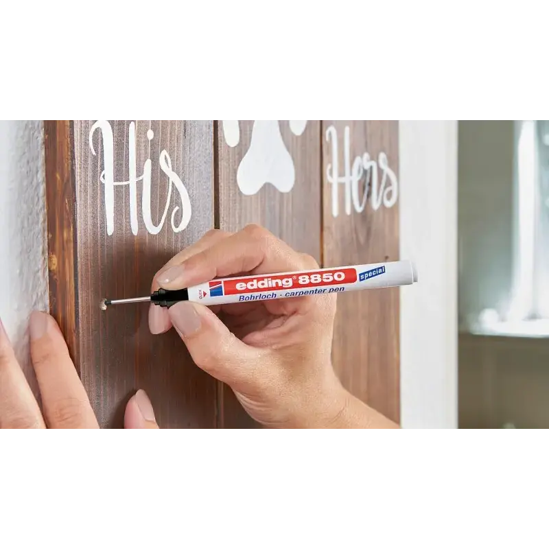 Edding 8850 Marcador para Taladros - Punta Extralarga 20mm - Trazo 1mm - Secado Rapido - Color Negro | Ahorro Imprimiendo