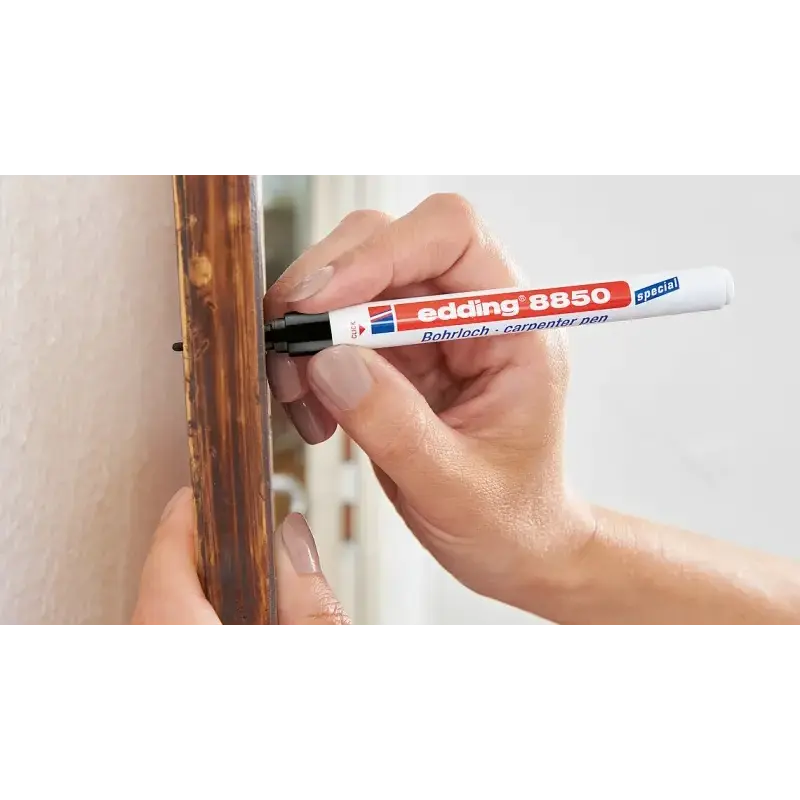 Edding 8850 Marcador para Taladros - Punta Extralarga 20mm - Trazo 1mm - Secado Rapido - Color Negro | Ahorro Imprimiendo