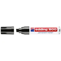 Edding 800 Rotulador Permanente - Punta Biselada - Trazo entre 4 y 12 mm. - Recargable - Secado Instantaneo - Color Negro | Ahor