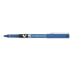 Pilot Boligrafo de tinta liquida V5 HI-Tecpoint Rollerball - Punta fina de aguja 0.5mm - Trazo 0.3mm - Color Azul | Ahorro Impri