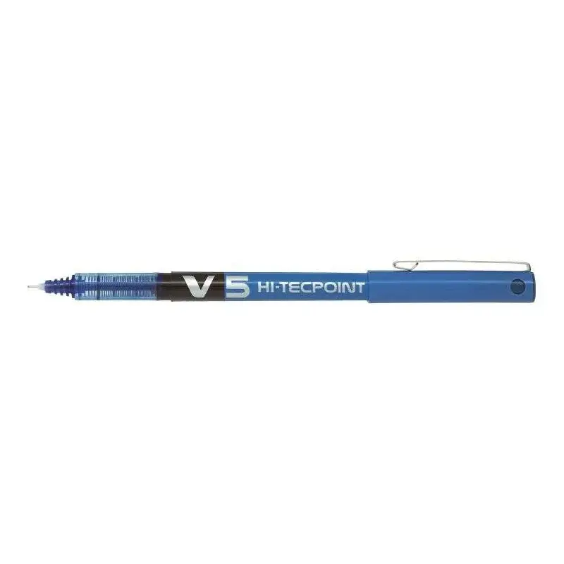 Pilot Boligrafo de tinta liquida V5 HI-Tecpoint Rollerball - Punta fina de aguja 0.5mm - Trazo 0.3mm - Color Azul | Ahorro Impri
