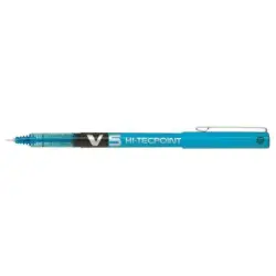 Pilot Boligrafo de tinta liquida V5 HI-Tecpoint Rollerball - Punta fina de aguja 0.5mm - Trazo 0.3mm - Color Azul Claro | Ahorro