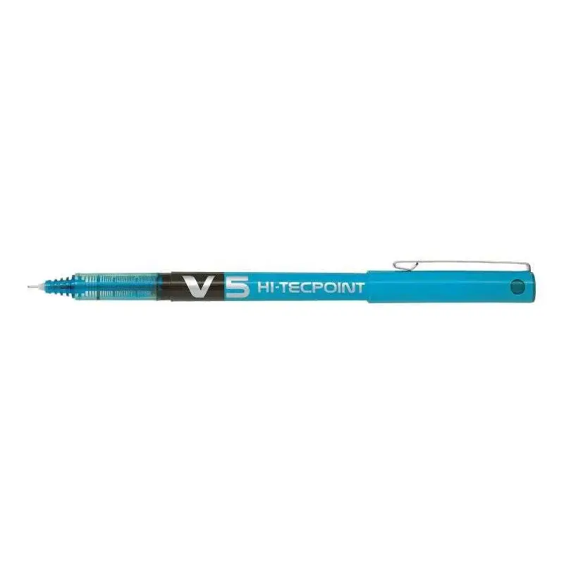 Pilot Boligrafo de tinta liquida V5 HI-Tecpoint Rollerball - Punta fina de aguja 0.5mm - Trazo 0.3mm - Color Azul Claro | Ahorro