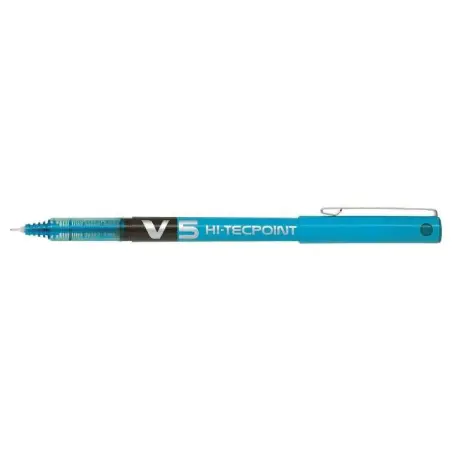 Pilot Boligrafo de tinta liquida V5 HI-Tecpoint Rollerball - Punta fina de aguja 0.5mm - Trazo 0.3mm - Color Azul Claro | Ahorro