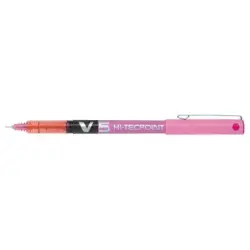 Pilot Boligrafo de tinta liquida V5 HI-Tecpoint Rollerball - Punta fina de aguja 0.5mm - Trazo 0.3mm - Color Rosa | Ahorro Impri
