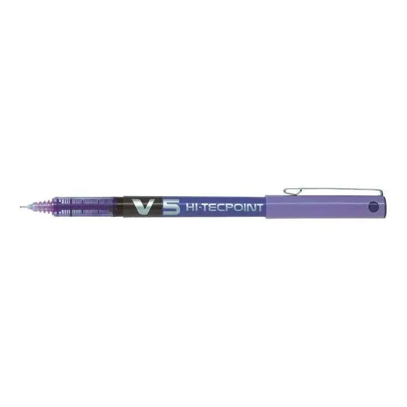 Pilot Boligrafo de Tinta Liquida V5 HI-Tecpoint Rollerball - Punta Fina de Aguja 0.5mm - Trazo 0.3mm - Color Violeta | Ahorro Im