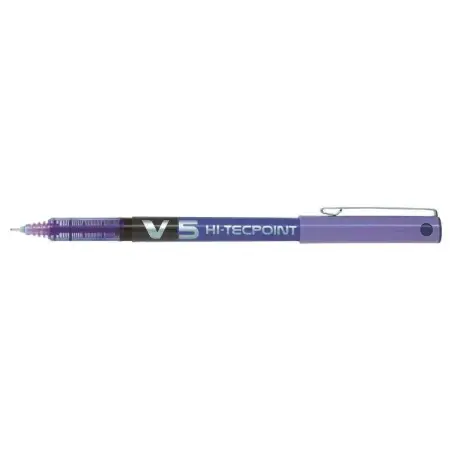 Pilot Boligrafo de Tinta Liquida V5 HI-Tecpoint Rollerball - Punta Fina de Aguja 0.5mm - Trazo 0.3mm - Color Violeta | Ahorro Im