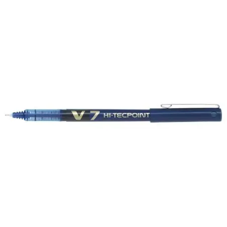 Pilot Boligrafo de Tinta Liquida V7 HI-Tecpoint Rollerball - Punta Fina de Aguja 0.7mm - Trazo 0.5mm - Color Azul | Ahorro Impri