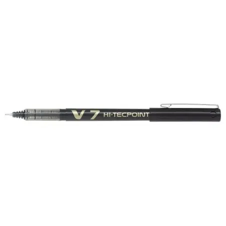 Pilot Boligrafo de tinta liquida V7 HI-Tecpoint Rollerball - Punta fina de aguja 0.7mm - Trazo 0.5mm - Color Negro | Ahorro Impr