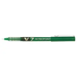 Pilot Boligrafo de Tinta Liquida V7 HI-Tecpoint Rollerball - Punta Fina de Aguja 0.7mm - Trazo 0.5mm - Color Verde | Ahorro Impr