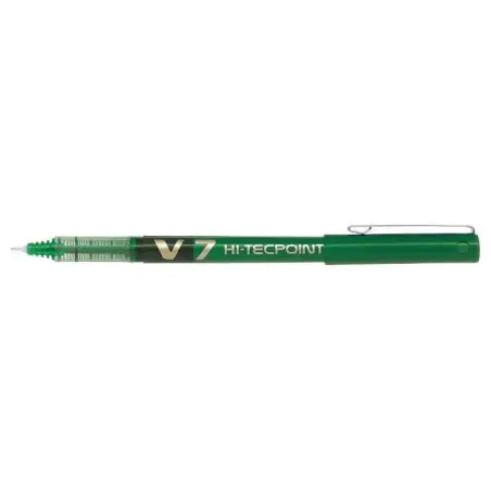 Pilot Boligrafo de Tinta Liquida V7 HI-Tecpoint Rollerball - Punta Fina de Aguja 0.7mm - Trazo 0.5mm - Color Verde | Ahorro Impr