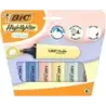 Bic Marking Highlighter Flat Pastel Mineral Pack de 6 Marcadores Fluorescentes - Punta Biselada - Trazo entre 1.20 y 4.60 mm - T