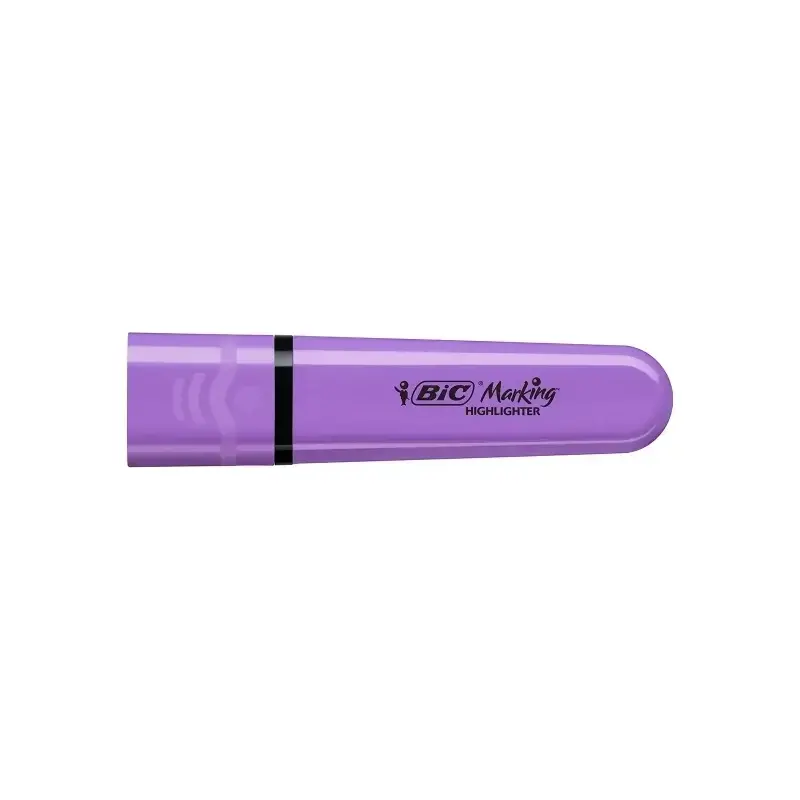 Bic Marking Highlighter Flat Pack de 6 Marcadores Fluorescentes - Punta Biselada - Trazo entre 1.20 y 4.60 mm - Tinta con Base d