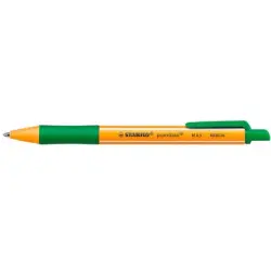 Stabilo Pointball Boligrafo Retractil - Punta de 1mm - Tinta con Base de Aceite - Recargable - 79% Plastico Reciclado - Grip Ant