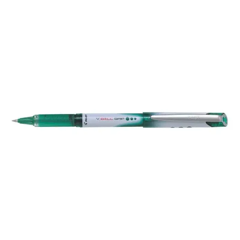 Pilot Boligrafo de Tinta Liquida V Ball Grip 05 - Punta de Bola Conica 0.5mm - Trazo 0.3mm - Grip de Goma - Color Verde | Ahorro