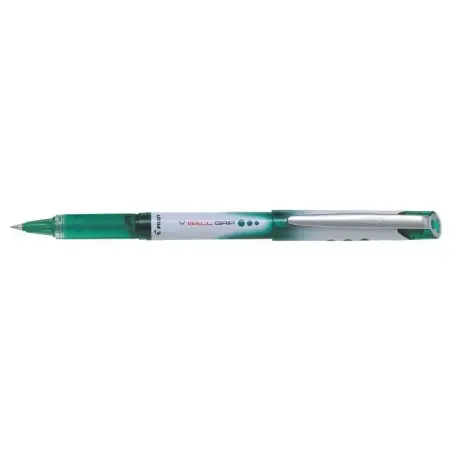 Pilot Boligrafo de Tinta Liquida V Ball Grip 05 - Punta de Bola Conica 0.5mm - Trazo 0.3mm - Grip de Goma - Color Verde | Ahorro