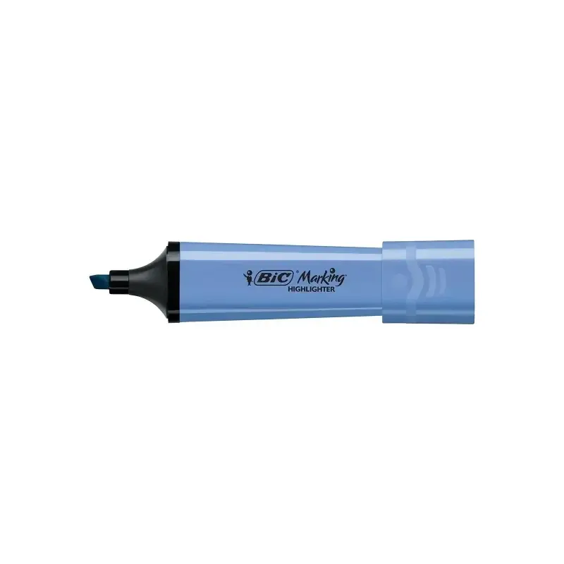 Bic Marking Highlighter Flat Pastel Pack de 10 Marcadores Fluorescentes - Punta Biselada - Trazo entre 1.20 y 4.60 mm - Tinta co