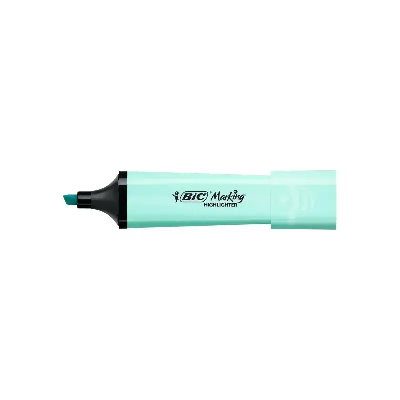Bic Marking Highlighter Flat Pastel Pack de 10 Marcadores Fluorescentes - Punta Biselada - Trazo entre 1.20 y 4.60 mm - Tinta co