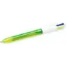 Bic 4 Colours Fluo Boligrafo de Bola Retractil - Punta Media de 1.0mm - Tinta con Base de Aceite - Tinta de Colores: Negro, Azul