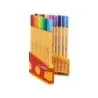 Stabilo Point 88 Pack de 20 Rotuladores de Punta Fina de Fibra - Trazo de 0.4mm. - Tinta con Base de Agua - Apto para Reglas y P