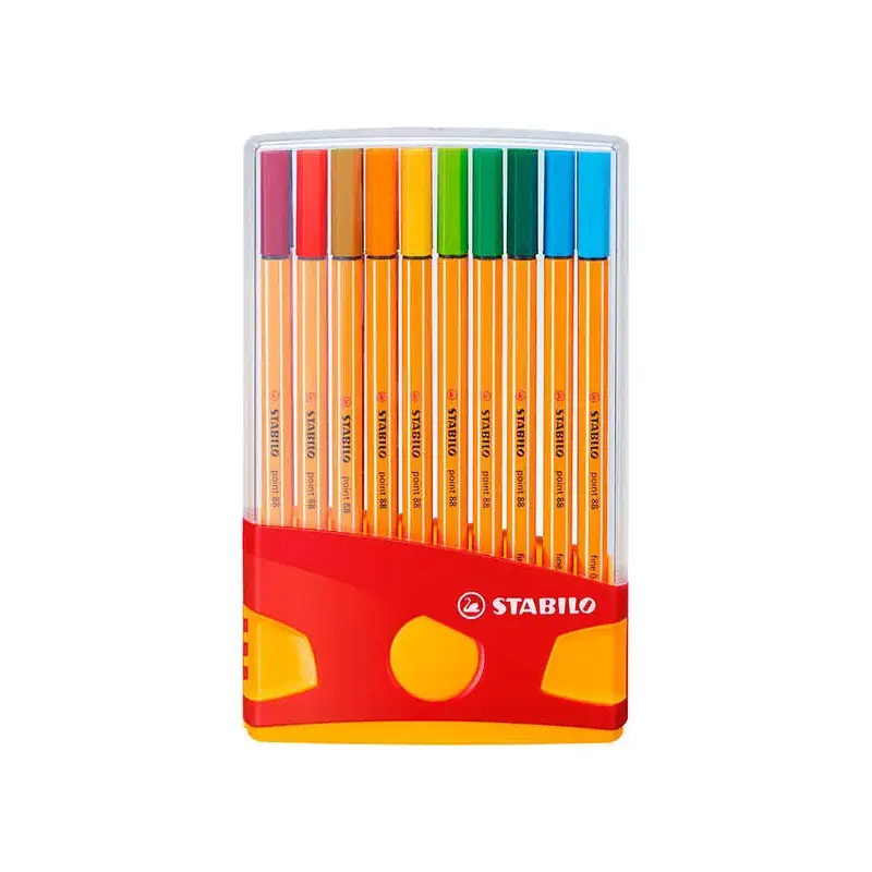 Stabilo Point 88 Pack de 20 Rotuladores de Punta Fina de Fibra - Trazo de 0.4mm. - Tinta con Base de Agua - Apto para Reglas y P