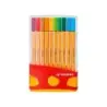 Stabilo Point 88 Pack de 20 Rotuladores de Punta Fina de Fibra - Trazo de 0.4mm. - Tinta con Base de Agua - Apto para Reglas y P
