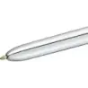 Bic 4 Colours Shine Boligrafo de Bola Retractil - Punta de 1mm - Trazo de 0.4mm - Tinta con Base de Aceite - Cuerpo Plata/Blanco