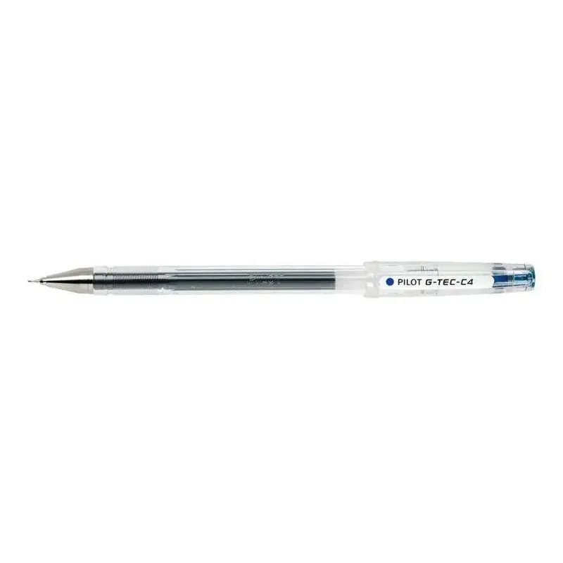 Pilot Boligrafo de Gel G-Tec C4 - Extra Fino - Recargable - Punta de Bola 0.4mm - Trazo 0.2mm - Color Azul | Ahorro Imprimiendo
