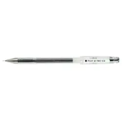 Pilot Boligrafo de Gel G-Tec C4 - Extra Fino - Recargable - Punta de Bola 0.4mm - Trazo 0.2mm - Color Negro | Ahorro Imprimiendo
