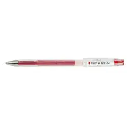 Pilot Boligrafo de Gel G-Tec C4 - Extra Fino - Recargable - Punta de Bola 0.4mm - Trazo 0.2mm - Color Rojo | Ahorro Imprimiendo
