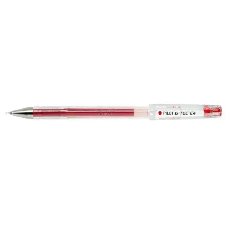 Pilot Boligrafo de Gel G-Tec C4 - Extra Fino - Recargable - Punta de Bola 0.4mm - Trazo 0.2mm - Color Rojo | Ahorro Imprimiendo